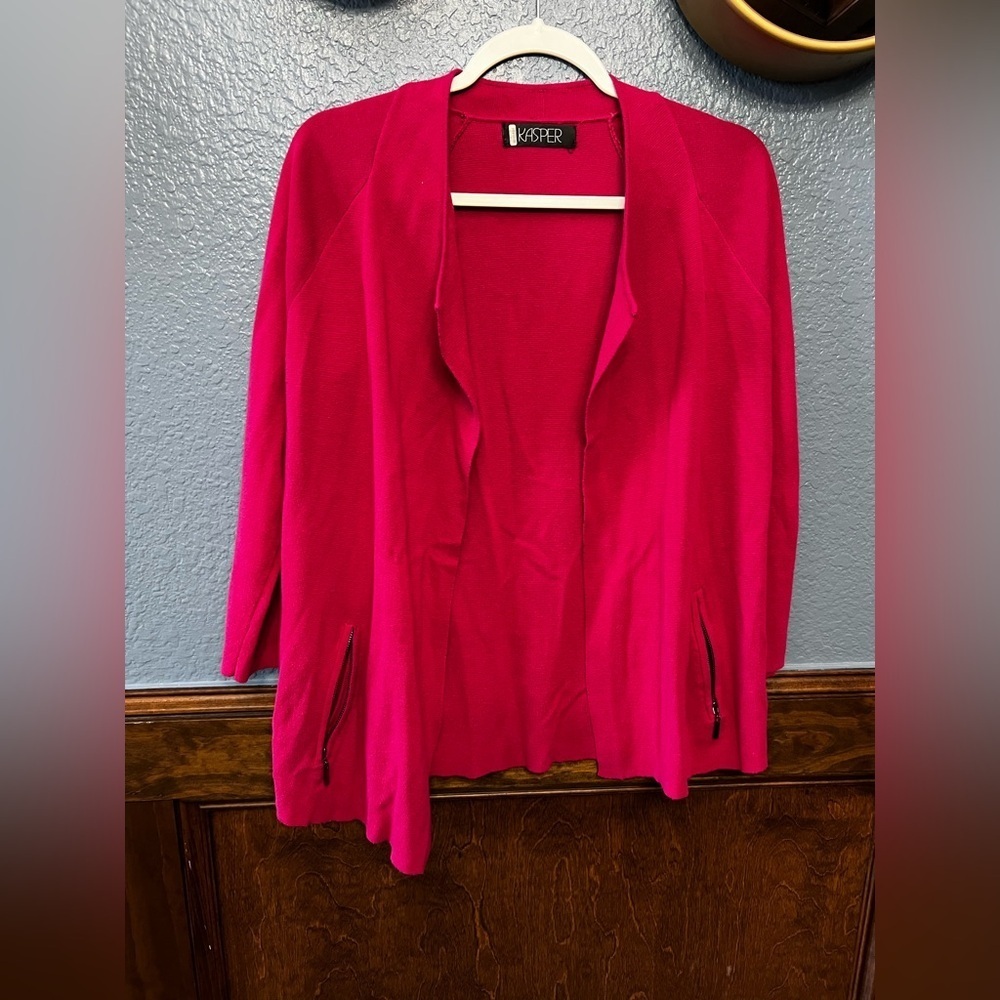 Kasper Women’s Cardigan Zippered Pockets